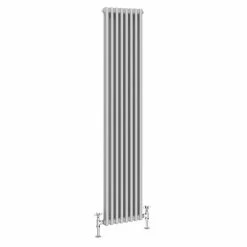 Keswick Grey 1800 x 372mm Cast Iron Style Traditional 2 Column Radiator