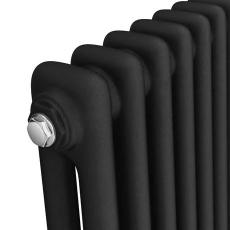 Keswick 1515 x 380mm Cast Iron Style Traditional 2 Column Anthracite Radiator 4 Keswick 1515 x 380mm Cast Iron Style Traditional 2 Column Anthracite Radiator - Image 2