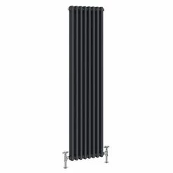 Keswick 1515 x 380mm Cast Iron Style Traditional 2 Column Anthracite Radiator