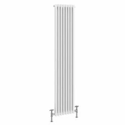 Keswick 1800 x 380mm Cast Iron Style Traditional 2 Column White Radiator -Radiators Shop 2CWH18X372 n d1 460