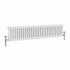 Keswick 300 x 1355mm Cast Iron Style Traditional 2 Column White Radiator -Radiators Shop 2CWHZ3X1340 ndv1 460