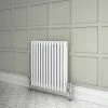 Keswick 605 x 600mm Cast Iron Style Traditional 2 Column White Radiator