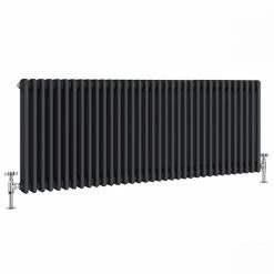 Keswick 600 x 1595mm Cast Iron Style Traditional 3 Column Anthracite Radiator