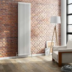 Keswick 1800 x 470mm Cast Iron Style Traditional 3 Column White Radiator