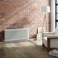 Keswick 450 x 1010mm Cast Iron Style Traditional 3 Column White Radiator