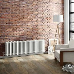Keswick 450 x 1414mm Cast Iron Style Traditional 3 Column White Radiator