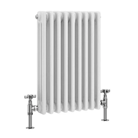 Keswick 600 x 425mm Cast Iron Style Traditional 3 Column White Radiator 3 Keswick 600 x 425mm Cast Iron Style Traditional 3 Column White Radiator