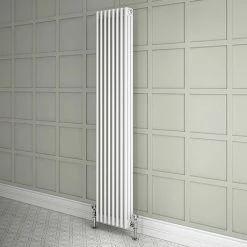 Keswick 1800 x 380mm Cast Iron Style Traditional 3 Column White Radiator