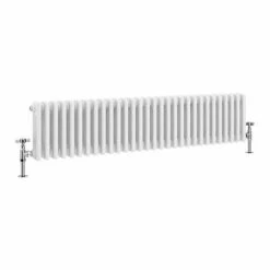 Keswick 300 x 1355mm Cast Iron Style Traditional 3 Column White Radiator -Radiators Shop 3CWH3X1355 d2 460