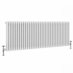 Keswick 600 x 1595mm Cast Iron Style Traditional 3 Column White Radiator