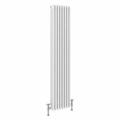 Keswick 1800 x 380mm Cast Iron Style Traditional 4 Column White Radiator -Radiators Shop 4CWH18x372 DETAIL1 460