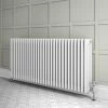 Keswick 600 x 1355mm Cast Iron Style Traditional 4 Column White Radiator -Radiators Shop 4CWH6X1340 n P