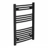 Toreno Black Curved W500 x H800mm Heated Towel Rail -Radiators Shop 508 BC prod