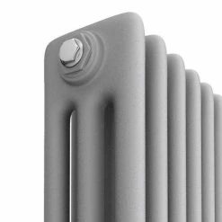 Keswick Grey 600 x 1355mm Cast Iron Style Traditional 3 Column Radiator -Radiators Shop 6X14SIL d1 460