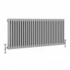 Keswick Grey 600 x 1355mm Cast Iron Style Traditional 3 Column Radiator -Radiators Shop 6X14SIL n p