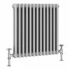 Keswick Grey 600 x 592mm Cast Iron Style Traditional 2 Column Radiator