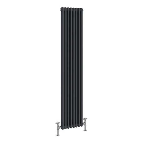 Keswick 1800 x 380mm Cast Iron Style Traditional 2 Column Anthracite Radiator 5 Keswick 1800 x 380mm Cast Iron Style Traditional 2 Column Anthracite Radiator - Image 3