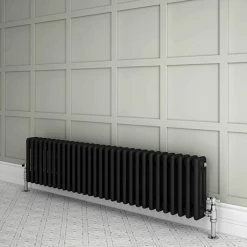 Keswick 300 x 1355mm Cast Iron Style Traditional 2 Column Anthracite Radiator