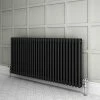 Keswick 600 x 1355mm Cast Iron Style Traditional 2 Column Anthracite Radiator -Radiators Shop A2C6X1340 N P