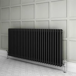 Keswick 600 x 1355mm Cast Iron Style Traditional 2 Column Anthracite Radiator