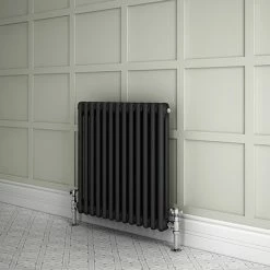 Keswick 600 x 605mm Cast Iron Style Traditional 2 Column Anthracite Radiator