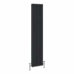 Keswick 1800 x 380mm Cast Iron Style Traditional 3 Column Anthracite Radiator -Radiators Shop A3C18X376 dtl1 460