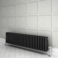 Keswick 300 x 1355mm Cast Iron Style Traditional 3 Column Anthracite Radiator