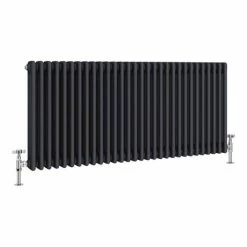Keswick 600 x 1355mm Cast Iron Style Traditional 3 Column Anthracite Radiator -Radiators Shop A3C6X1355 ndv1 460