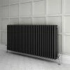 Keswick 600 x 1355mm Cast Iron Style Traditional 3 Column Anthracite Radiator