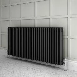 Keswick 600 x 1355mm Cast Iron Style Traditional 3 Column Anthracite Radiator