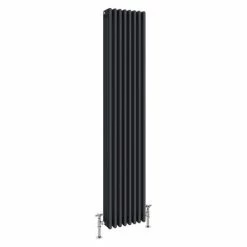 Keswick 1800 x 380mm Cast Iron Style Traditional 4 Column Anthracite Radiator -Radiators Shop A4C18X372 detail3 460