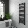 Diamond Curved Heated Towel Rail - W600 x H1600mm - Anthracite -Radiators Shop ACT6X1600 prod