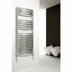Reina Diva Curved Towel Rail - Chrome