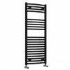 Reina Diva Curved Towel Rail - Black -Radiators Shop AG50800BF P 1