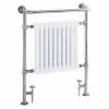 Heritage - Clifton Heated Towel Rail with Crosshead Valves - Chrome - AHC73 -Radiators Shop AHC73 P