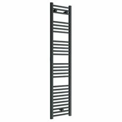 Diamond Heated Towel Rail - W300 x H1600mm - Anthracite - Straight