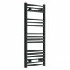 Diamond Curved Heated Towel Rail - W400 x H1000mm - Anthracite -Radiators Shop ATR410C p