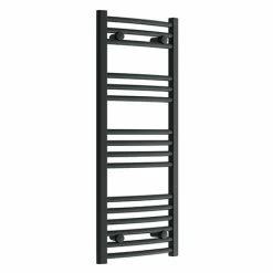 Diamond Curved Heated Towel Rail - W400 x H1000mm - Anthracite