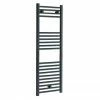Diamond Heated Towel Rail - W400 x H1200mm - Anthracite - Straight -Radiators Shop ATR412 p