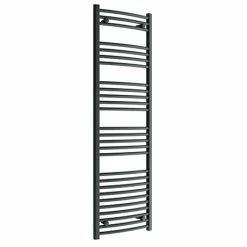 Diamond Curved Heated Towel Rail - W500 x H1600mm - Anthracite