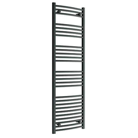 Diamond Curved Heated Towel Rail - W500 x H1600mm - Anthracite 3 Diamond Curved Heated Towel Rail - W500 x H1600mm - Anthracite