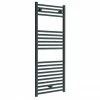 Diamond Heated Towel Rail - W600 x H1200mm - Anthracite - Straight -Radiators Shop ATR612 p
