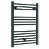 Diamond Heated Towel Rail - W600 x H800mm - Anthracite - Straight