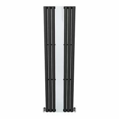 Metro Vertical Radiator with Mirror - Anthracite - Double Panel (H1800 x W500mm) -Radiators Shop AVT18X499M D3 460
