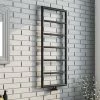 Arezzo Matt Black 1200 x 500 Ladder Heated Towel Rail -Radiators Shop AZ12MB p