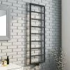 Arezzo Matt Black 1500 x 500 Ladder Heated Towel Rail -Radiators Shop AZ15MB p