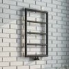 Arezzo Matt Black 800 x 500 Ladder Heated Towel Rail