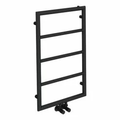 Arezzo Matt Black 800 x 500 Ladder Heated Towel Rail -Radiators Shop AZ8MB d4 460
