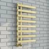 Arezzo Brushed Brass 800 x 500mm 8 Bars Designer Heated Towel Rail -Radiators Shop AZBB8X5B8 p