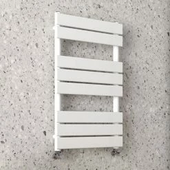 Arezzo Matt White 840 x 500mm Heated Towel Rail